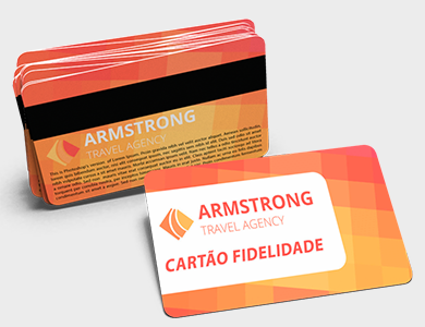 Cartão Fidelidade com Arte Única em PVC 0,5mm Cristal Frente e Verso Fosco 8,5x5,4cm - 4x0 - 50 unid