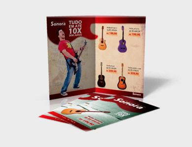 Folder com 1 Dobra Sulfite 90g Sem Verniz 10x15cm - 4x4 - 500 unid