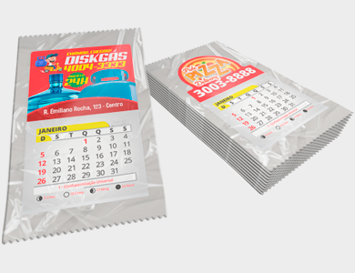 Ímã de Geladeira Promocional com Bordas Brancas e Bloco de Calendário 2026 7x5cm - 4x0 - 3000 unid