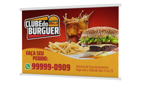 Banner com Bastão Largo 280g 60x90cm - 4x0 - 500 unid